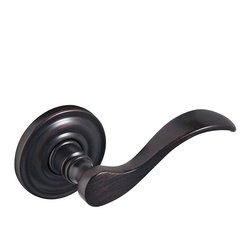 Baldwin Venetian Bronze Wave Lever - Door Levers