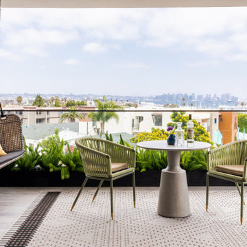 Eclectic Modern - Master Balcony & Stairwell