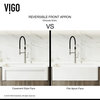 VIGO 36'' Handmade Matte Stone Farmhouse Kitchen Sink With Norwood Faucet
