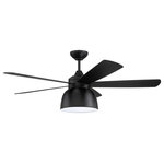 Craftmade Lighting - Craftmade Lighting VEN52FB5 Ventura - 52" Ceiling Fan with Light Kit - Keep things simple with out Ventura ceiling fan. AVentura 52" Ceiling  Flat Black Flat Blac *UL: Suitable for wet locations Energy Star Qualified: n/a ADA Certified: n/a  *Number of Lights: Lamp: 1-*Wattage:19w LED Disk bulb(s) *Bulb Included:Yes *Bulb Type:LED Disk *Finish Type:Flat Black