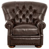 Avenue 405 Baldwin Leather Down Blend Accent Chair, Chestnut