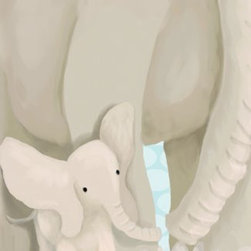 Stand by Me (Elephants), Blue - Prints And Posters