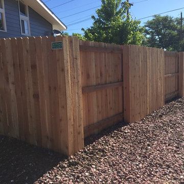 Basic cedar dog eared fences