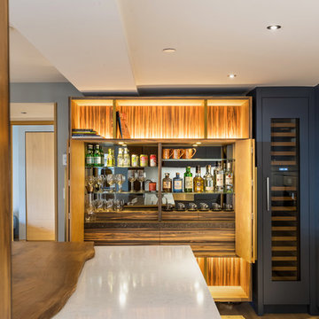 Modern Wood Cabinetry Home Bar