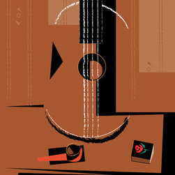 Cubistica - Guitar, Pipe And Matches - Fine Art Prints