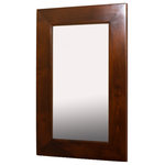 Fox Hollow Furnishings - 14x24 Fox Hollow Furnishings Mirrored Medicine Cabinet, Caramel - We believe the Fox Hollow Furnishings Mirrored Medicine Cabinet is the nicest recessed medicine cabinet available anywhere today. It features the look of an upscale framed mirror, is handmade from real wood, and sits closer to the wall than any other medicine cabinet we've ever seen. Our unique design also allows you easy access to the mirror so you can remove it for thorough cleaning or replace it, should anything ever happen to it -- without having to replace the entire cabinet.
