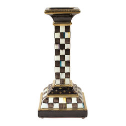 Courtly Check Candlestick | MacKenzie-Childs - Candleholders
