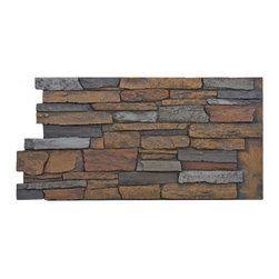 143-BRECKENRIDGE DEEP WIDE STACKED DESIGN WALL PANEL - 24"H - Wall Panels