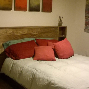Storage Headboard with Hidden Shelf