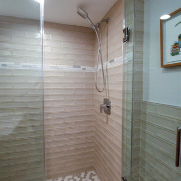 Contemporary master bathroom in Scotch Plains