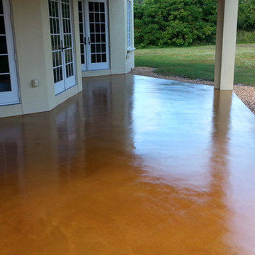 Light Brown Stained Patio