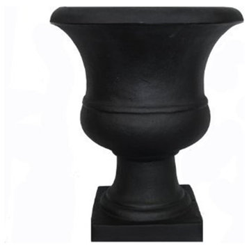 Tusco Products Outdoor Urn, 17-Inch, Black (#TUSUR01BK)