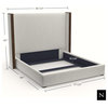 Nativa Interiors Irenne Simple Tufted Bed, Grey, Ca King, Medium 67"