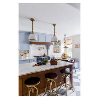 Pumphouse Lane- Kitchen Island to Breakfast Nook - Eclectic - Kitchen ...