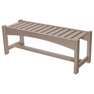 Teak Spa Bench With Shelf - Traditional - Outdoor Benches 