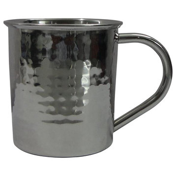 Hammered Stainless Steel Mug, 14 oz