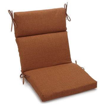 20"x42" Spun Polyester Outdoor Squared Seat/Back Chair Cushion, Mocha