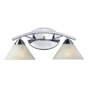 Elysburg 2-Light Vanity, Polished Chrome