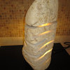 Natural Stone Modern Lighting Fixture, Almond