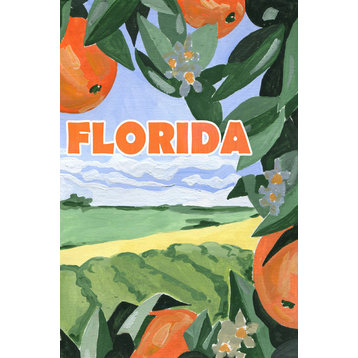 "Somewhere in Florida" Painting Print on Wrapped Canvas, 8"x12"