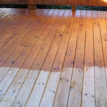 Cedar Fence & Pressure Treated Deck Stain Project