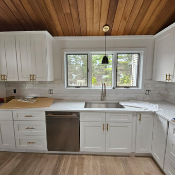 Farm Style Kitchen Project with Blue Shanker Island