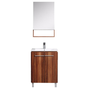 Greenpoint Collection Vanity With Medicine Cabinet, Black Walnut, 30"