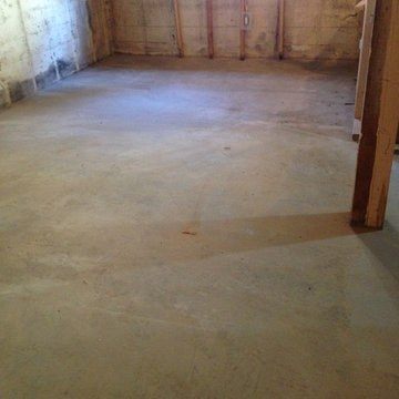 Acid Staining Concrete in Basement