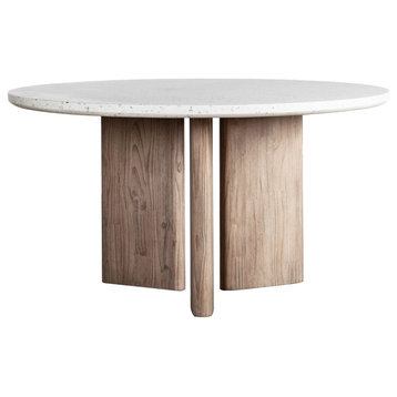 Modern Outdoor Terrazzo Round Dining Table