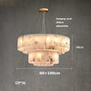 40" Multi-Layer Natural Marble Modern Chandelier