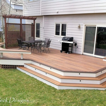 Ground level Evergrain deck