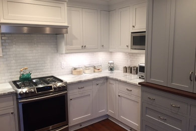 Inspiration for a transitional kitchen remodel in New York