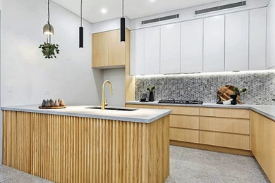 Contemporary kitchen in Sydney.