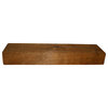 Floating Wooden Shelf With Rustic Toast Finsh, 36"x6"x3", Without Brackets