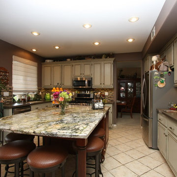 Painted kitchen with new island