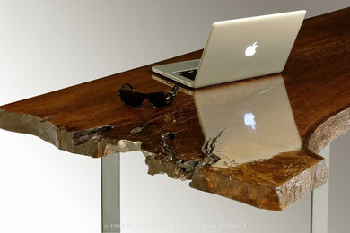 Exclusive natural old oak (dragged out from swamps) table tops, benches etc.