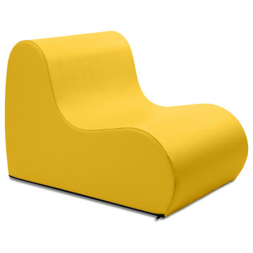 Midtown Foam Classroom Chair, Medium Size - Premium Vinyl - Yellow