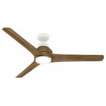 Hunter - Hunter 53997 Lakemont, 60" Outdoor Ceiling Fan with Light Kit and Handheld - The Lakemont modern ceiling fan with LED light feaLakemont 60 Inch Out Matte White White WaUL: Suitable for damp locations Energy Star Qualified: n/a ADA Certified: n/a  *Number of Lights: 1-*Wattage:18w LED bulb(s) *Bulb Included:Yes *Bulb Type:LED *Finish Type:Matte White