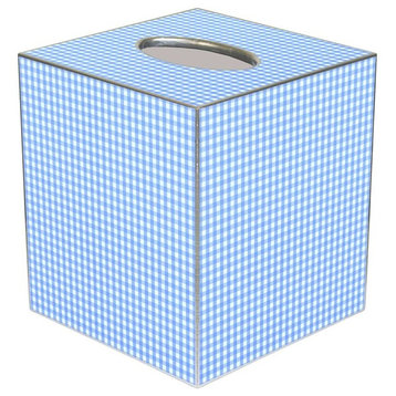 TB662 - Blue Gingham Tissue Box Cover
