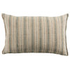 Jaipur Living Lucien Striped Pillow, Cream/Mint, 13"x21", Down Fill