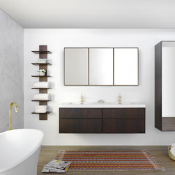 Frame Linea Collection in Oak Coffee Bean - Bathroom Vanities And Sink Consoles