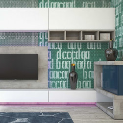 Corner Wall Unit Velvet 106 by Artigian Mobili, Italy - $4,125.00 - Entertainment Centers And Tv Stands