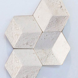 Etched Cream Hive Tile - Home Decor