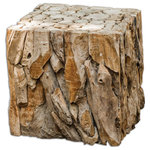 Uttermost - Uttermost Teak Root Bunching Cube - Natural Teak Wood, Skillfully Pieced Together Into An Artistic And Precise Sculpture With A Smoothly Sanded Top And Open Bottom, Multiplying Its Use As A Table, Seat, Or Box Planter. Uttermost's Accent Furniture Combines Premium Quality Materials With Unique High-style Design. With The Advanced Product Engineering And Packaging Reinforcement, Uttermost Maintains Some Of The Lowest Damage Rates In The Industry. Each Product Is Designed, Manufactured And Packaged With Shipping In Mind.
