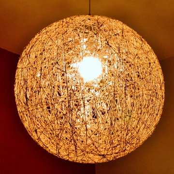 Big Ball Hemp Light , 50cm diameter String Lamp , Ceiling Eco-friendly lamp