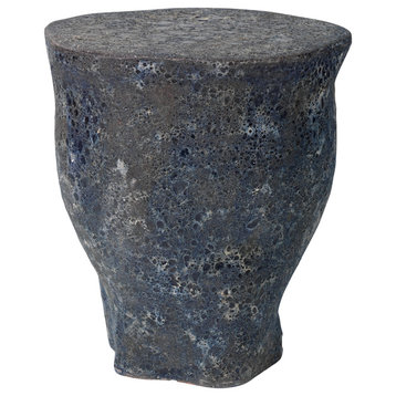 Coastal Style Blue Clay Molten Side Table