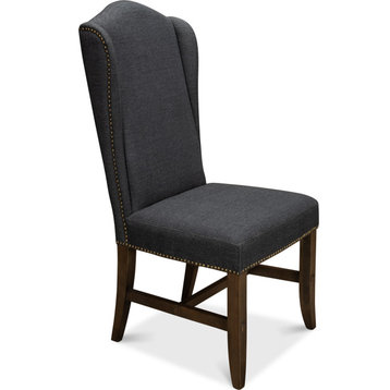Black High Back Dining Chair - Black