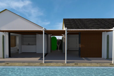 accessory dwelling unit + pergola + garage [under construction]