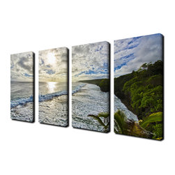 Ready2HangArt - Ready2hangart Chris Doherty 'Island Escape' 4-piece Canvas Wall Art - Prints And Posters