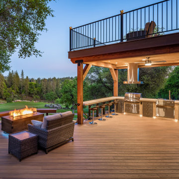 Longview deck and outdoor kitchen